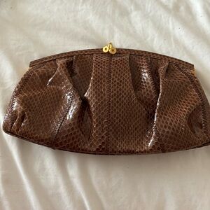 Vintage Susan Gail genuine Snakeskin clutch